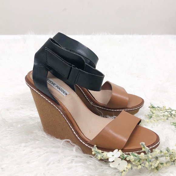 Steve Madden Shoes - Steve Madden Tan/ Black "Bantley" Women's Sandal